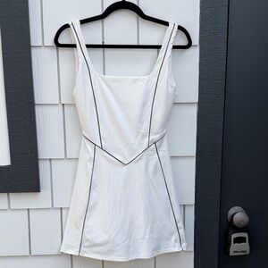 Yellow the Label Reese Tennis Dress White Mini Dress with Contrast Piping